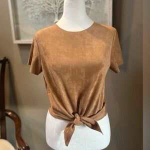 Olivaceous Tan Short Sleeve Top
